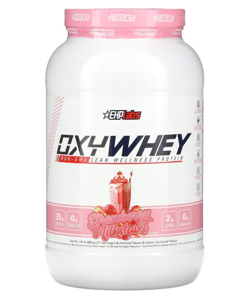 EHPlabs, OxyWhey, Lean Wellness Protein, Strawberry Milkshake, 1.94 lb (880 g)