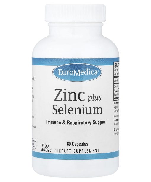 EuroMedica, Zinc Plus Selenium, 60 Capsules