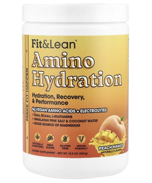 Fit & Lean, Amino Hydration, Peach Mango, 12.3 oz (350 g)