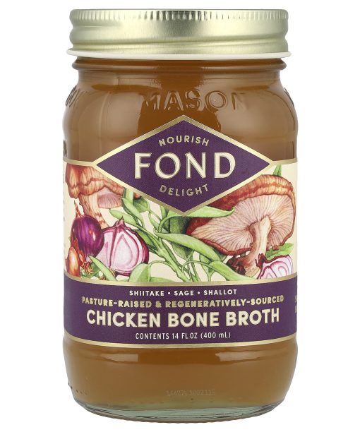 FOND Bone Broth, Chicken Bone Broth, Shiitake & Sage, 14 fl oz (400 ml)