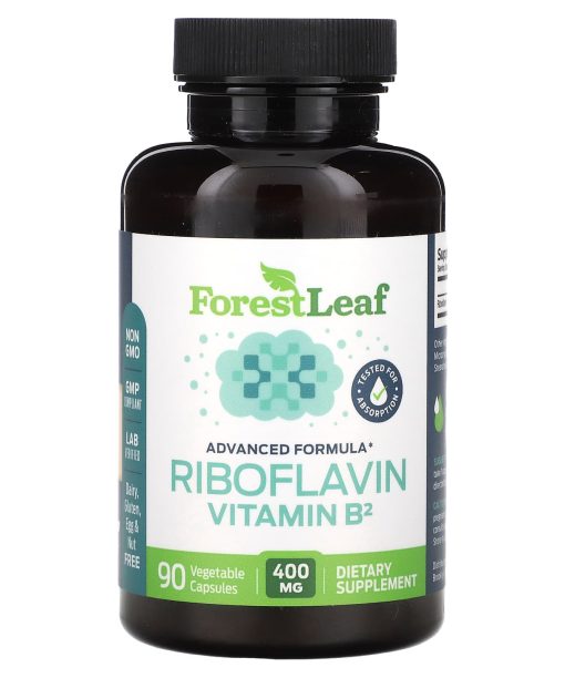Forest Leaf, Riboflavin Vitamin B2, 400 mg, 90 Vegetable Capsules