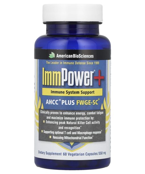 American Biosciences, ImmPower®+, AHCC® Plus FWGE-SC®, 60 Vegetarian Capsules