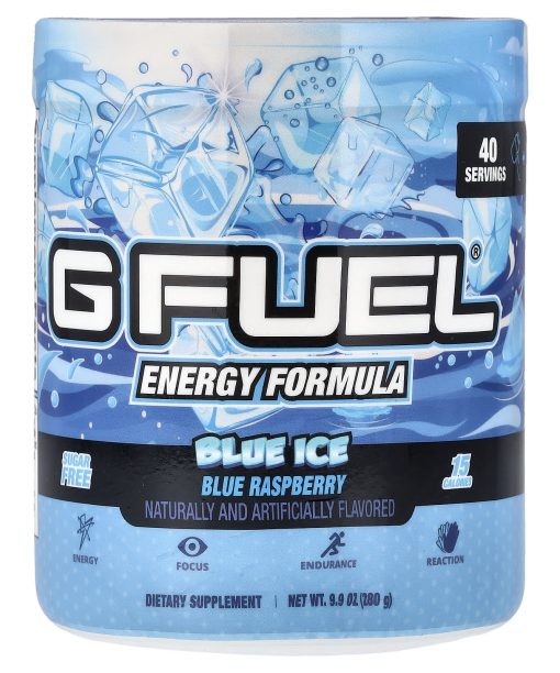 G FUEL, Energy Formula, Blue Ice, Blue Raspberry, 9.9 oz (280 g)