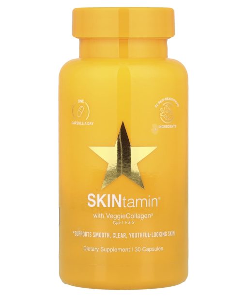 HAIRtamin, SKINtamin® With VeggieCollagen®, 30 Capsules
