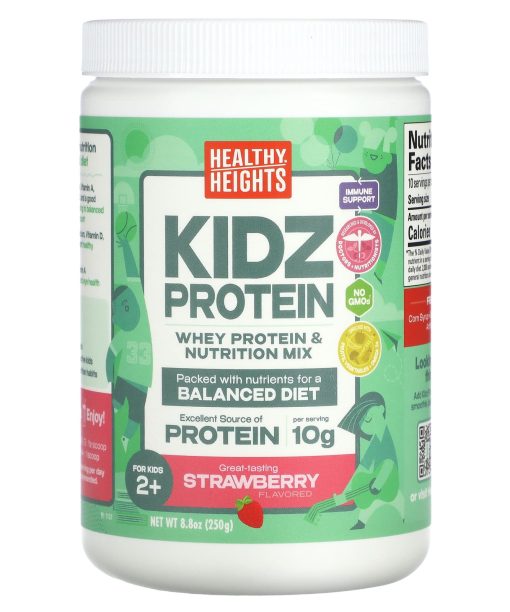 Healthy Heights, Kidz Protein, For Kids 2+, Strawberry, 8.8 oz (250 g)