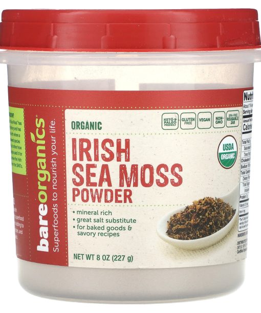BareOrganics, Organic Irish Sea Moss Powder, 8 oz (227 g)
