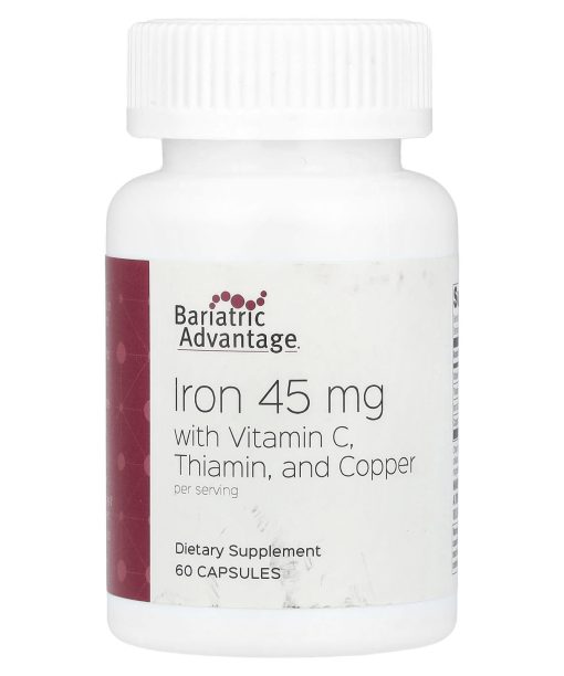Bariatric Advantage, Iron with Vitamin C, Thiamin, and Copper, 60 Capsules