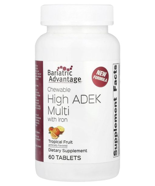 Bariatric Advantage, Chewable High ADEK Multi with Iron, Tropical Fruit, 60 Tablets
