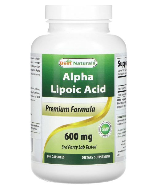Best Naturals, Alpha Lipoic Acid, 600 mg, 240 Capsules