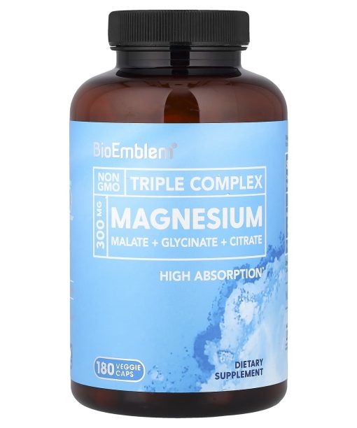 BioEmblem, Triple Complex Magnesium, 180 Veggie Caps (150 mg per Capsule)