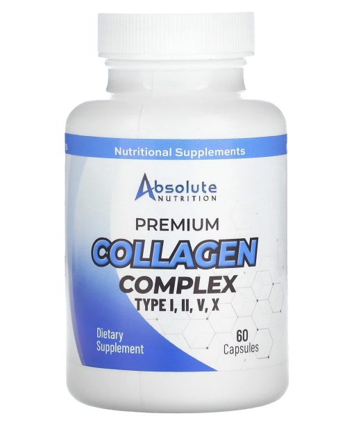 Absolute Nutrition, Premium Collagen Complex, Type I, II, V, X, 60 Capsules