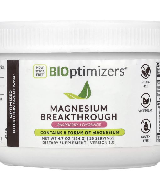 BIOptimizers, Magnesium Breakthrough, Raspberry-Lemonade, 4.7 oz (134 g)