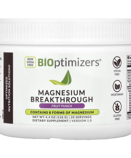BIOptimizers, Magnesium Breakthrough, Fruit Punch, 4.4 oz (126 g)