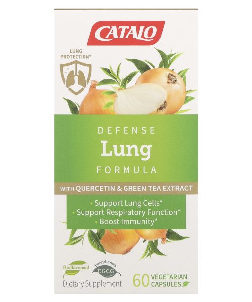 CATALO, Defense Lung Formula with Quercetin & Green Tea Extract, 60 Vegetarian Capsules