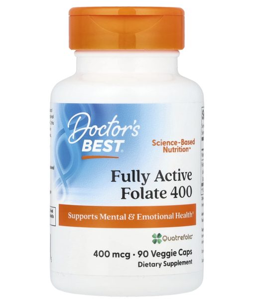 Doctor's Best, Fully Active Folate 400, 400 mcg, 90 Veggie Caps