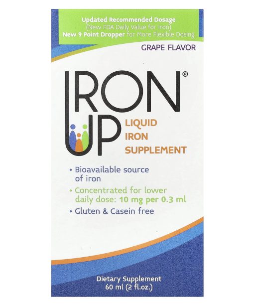A.C. Grace Company, Iron Up, Liquid Iron Supplement, Grape, 2 fl oz (60 ml)