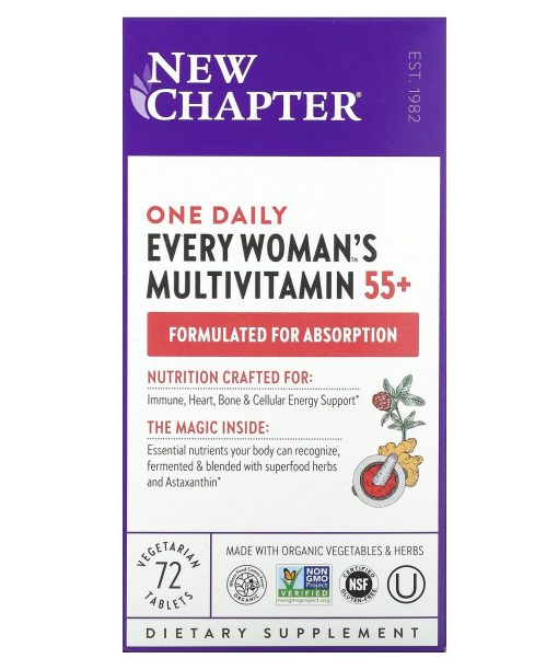 New Chapter, Every Woman's One Daily 55+ Multivitamin, 72 Vegetarian Tablets