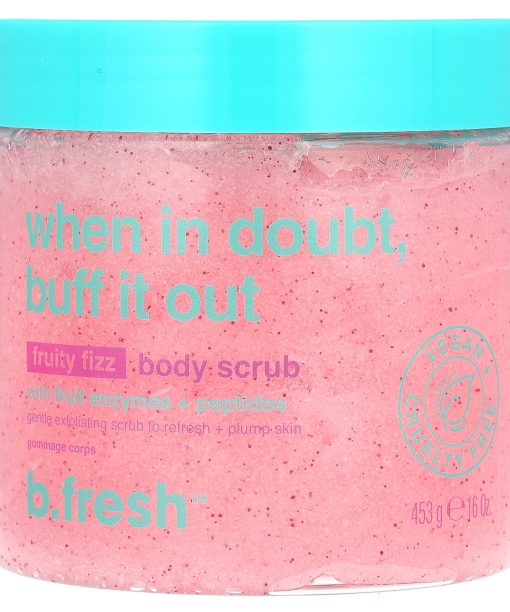 b.fresh, Body Scrub With Fruit Enzymes + Peptides, Fruity Fizz, 16 oz (453 g)