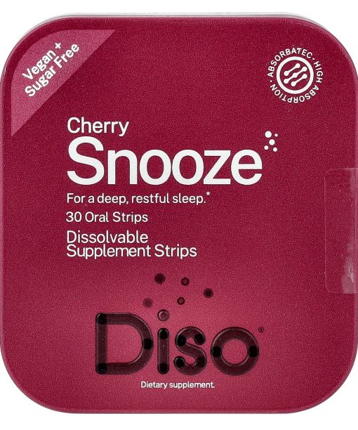 Diso, Snooze, Cherry, 30 Oral Strips