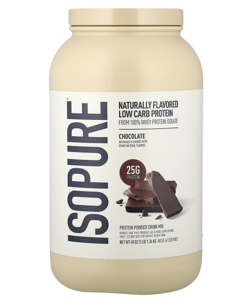 Isopure, Low Carb Protein Powder, Chocolate, 3 lb (1.36 kg)