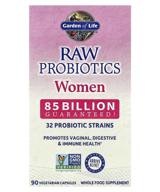 Garden of Life, RAW Probiotics, Women, 85 Billion, 90 Vegetarian Capsules