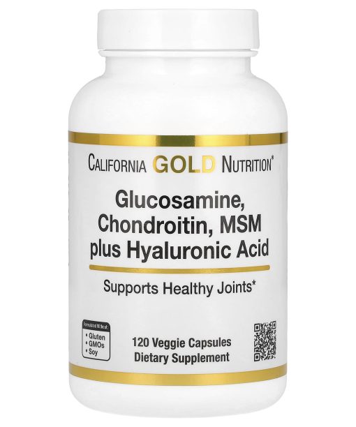 California Gold Nutrition, Glucosamine, Chondroitin, MSM Plus Hyaluronic Acid, 120 Veggie Caps