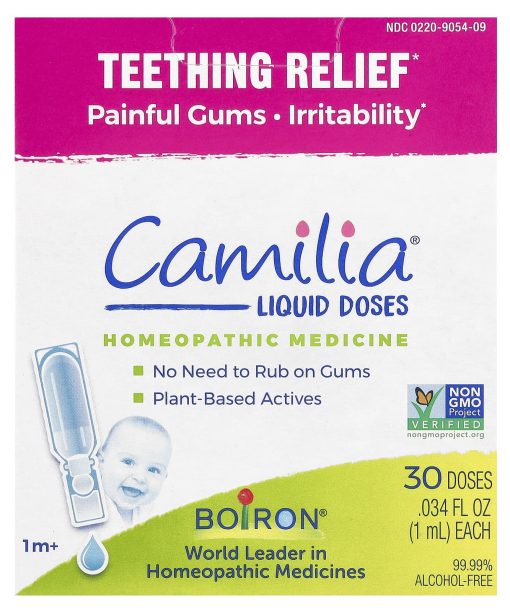 Boiron, Camilia®, Teething Relief, 1 Month+, 30 Doses, 0.034 fl oz (1 ml) Each