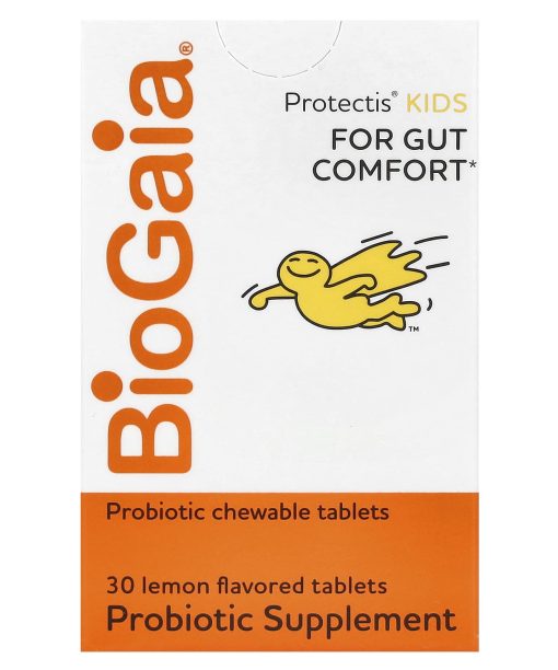BioGaia, Protectis Kids, For Gut Comfort, Lemon, 100 Million CFU , 30 Probiotic Chewable Tablets