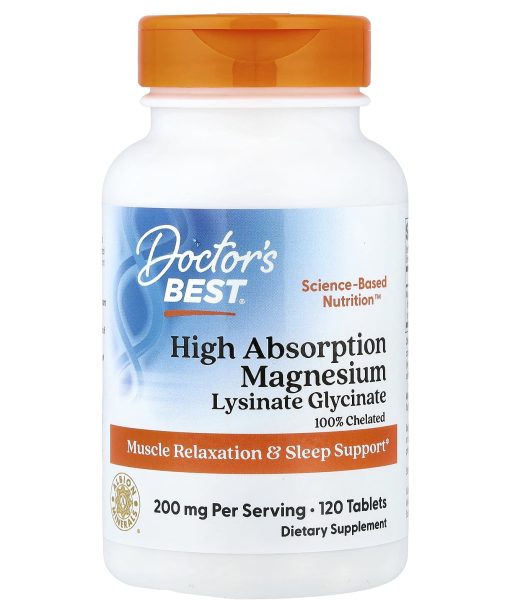 Doctor's Best, High Absorption Magnesium, 120 Tablets (100 mg per Tablet)
