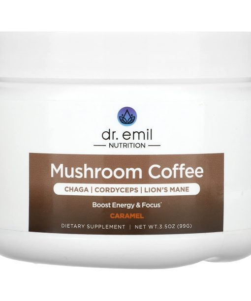 Dr. Emil Nutrition, Mushroom Coffee, Caramel, 3.5 oz (99 g)