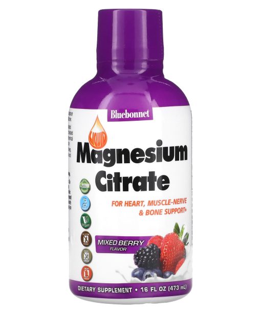 Bluebonnet Nutrition, Liquid Magnesium Citrate, Mixed Berry, 16 fl oz (473 ml)