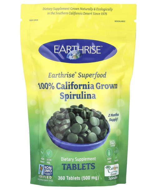 Earthrise, 100% California Grown Spirulina, 500 mg, 360 Tablets