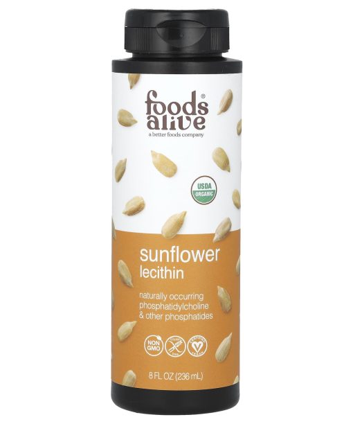 Foods Alive, Organic Sunflower Lecithin Liquid, 8 fl oz (236 ml)
