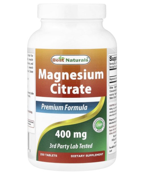 Best Naturals, Magnesium Citrate, 250 Tablets (200 mg per Tablet)