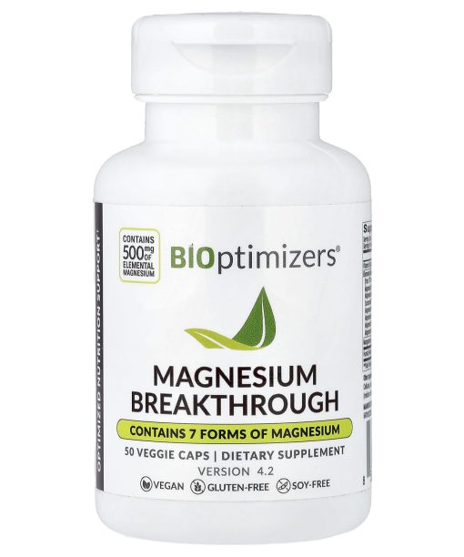 BIOptimizers, Magnesium Breakthrough, 50 Veggie Caps