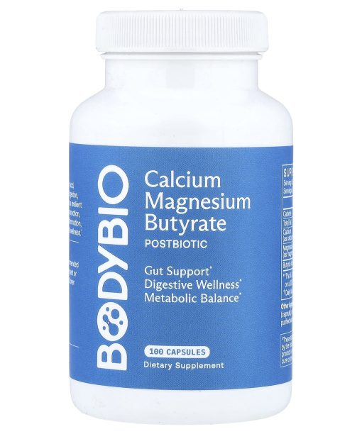 BodyBio, Calcium Magnesium Butyrate, 100 Capsules