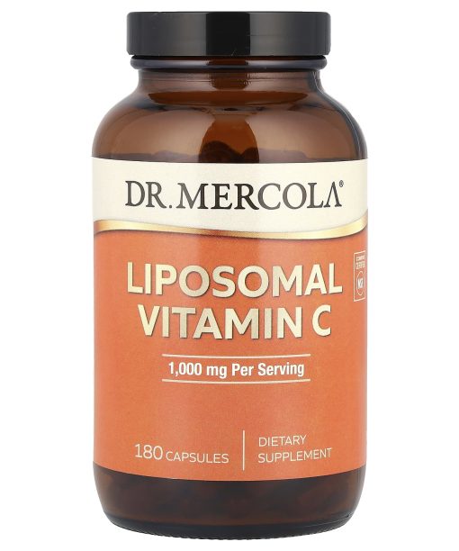 Dr. Mercola, Liposomal Vitamin C, 180 Capsules (500 mg Per Capsule)