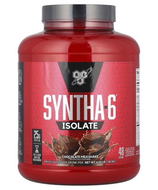 BSN, Syntha-6® Isolate, Protein Powder Drink Mix, Chocolate Milkshake, 4.02 lb (1.82 kg)
