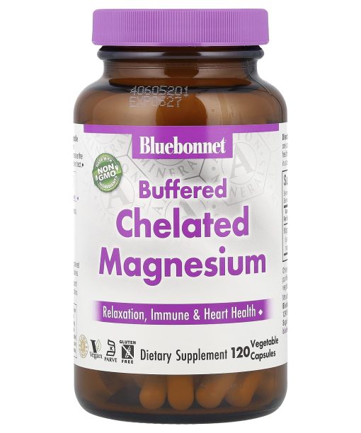 Bluebonnet Nutrition, Buffered Chelated Magnesium, 120 Vegetable Capsules (200 mg per Capsule)