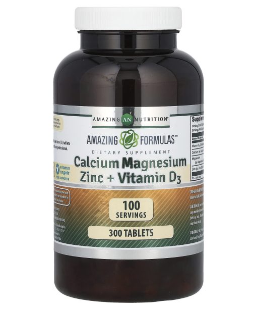 Amazing Nutrition, Amazing Formulas, Calcium Magnesium Zinc + Vitamin D3, 300 Tablets