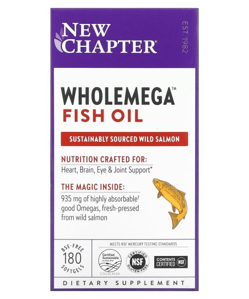 New Chapter, Wholemega Fish Oil, 180 Softgels