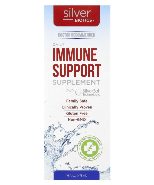 American Biotech Labs, Silver Biotics®, Daily Immune Support Supplement with SilverSol Technology®, 50 mcg, 16 fl oz (473 ml)