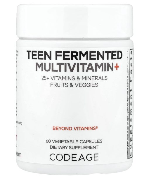 Codeage, Teen Fermented Multivitamin+, 60 Vegetable Capsules