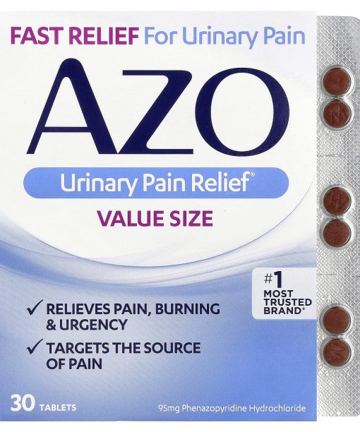 AZO, Urinary Pain Relief®, 95 mg , 30 Tablets