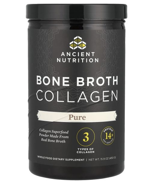 Ancient Nutrition, Bone Broth Collagen, Pure, 15.9 oz (450 g)