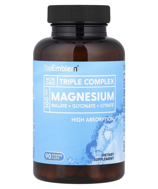 BioEmblem, Triple Complex Magnesium, 90 Veggie Caps (150 mg per Capsule)