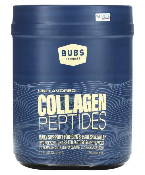 BUBS Naturals, Collagen Peptides, Unflavored, 20 oz (567 g)