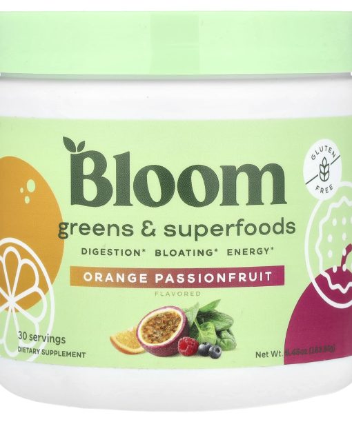 Bloom, Greens & Superfoods, Orange Passionfruit, 6.45 oz (183.6 g)