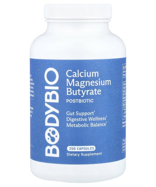 BodyBio, Calcium Magnesium Butyrate, 250 Capsules