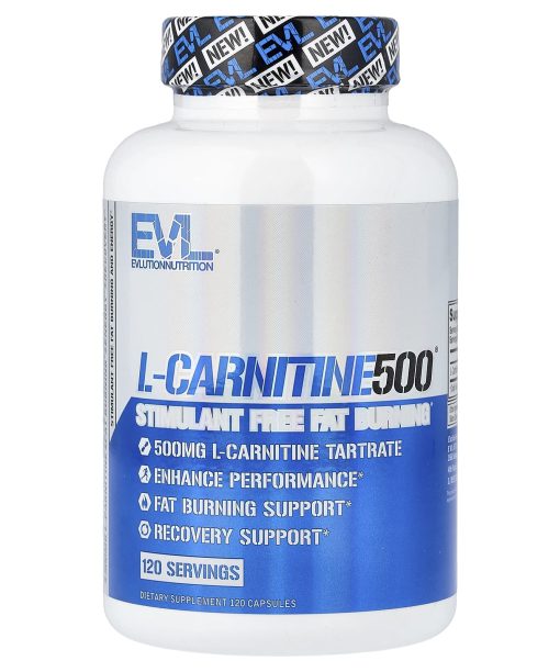 EVLution Nutrition, L-Carnitine500®, 500 mg, 120 Capsules